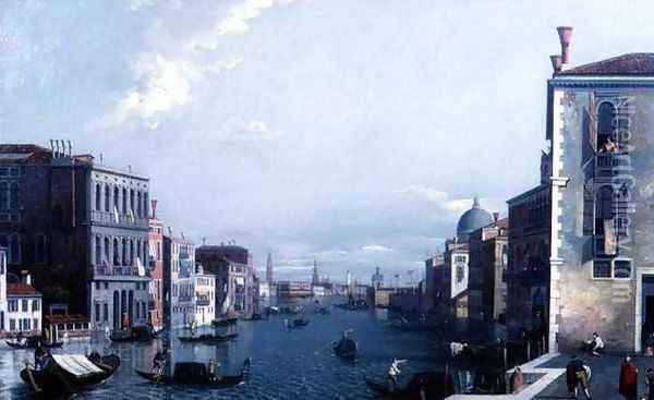 The Grand Canal looking towards the Dogana and the Doges Palace Oil Painting - William James