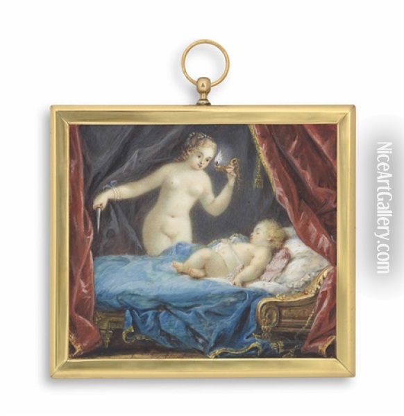 Cupid And Psyche Oil Painting - Jeanne Francois Pallas Parrocel