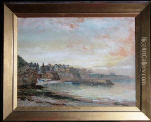 Cullercoats Bay Oil Painting - John Falconar Slater
