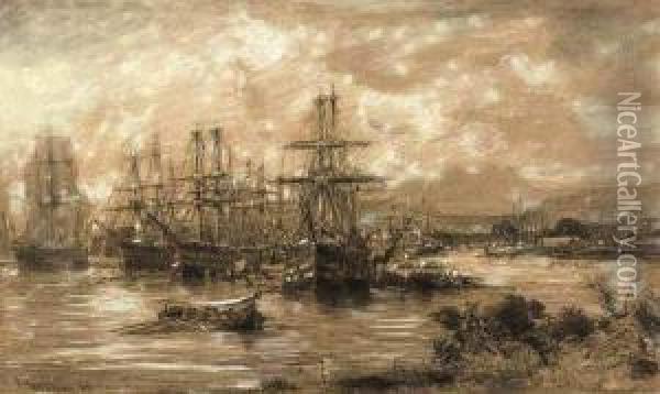 Le Port De Fort De France En Martinique Oil Painting - Vincent Courdouan