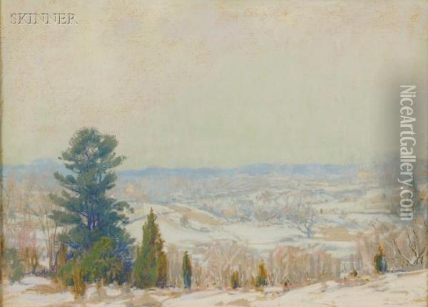 Winter View Oil Painting - Frederick Mortimer Lamb