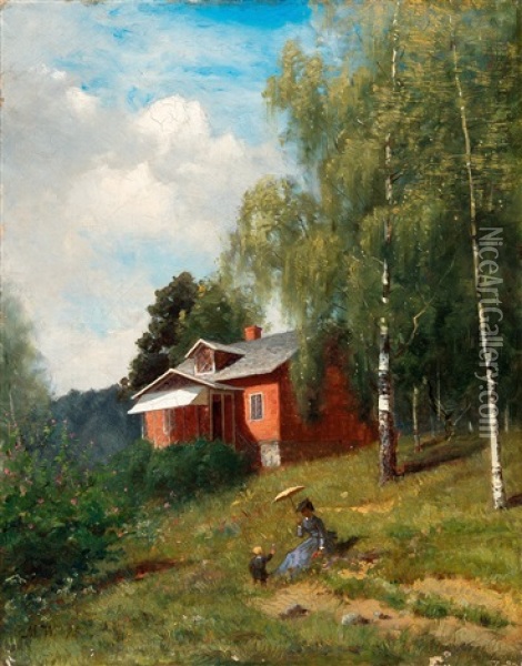 Summer Idyll Oil Painting - Maria Wiik