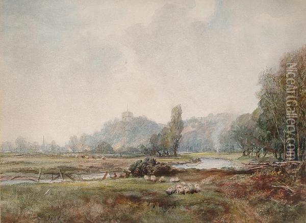 Sussex Landscape Oil Painting - Frederick James Kerr