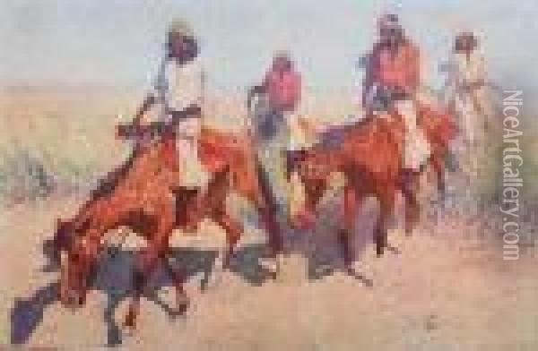 A Folder Of Eight Unframed Prints Oil Painting - Frederic Remington