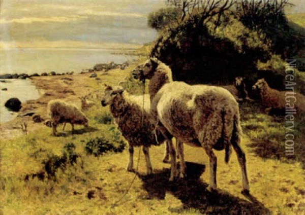 Far Ved Stranden Oil Painting - Vilhelm Theodor Fischer
