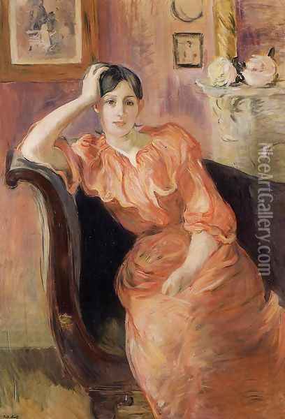 Portrait Of Jeanne Pontillon Oil Painting - Berthe Morisot