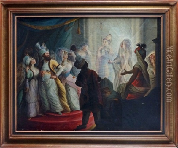 Sultan Au Harem Oil Painting - Sauveur Legros