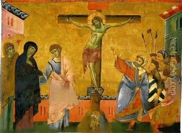 Crucifixion Oil Painting - Guido Da Siena