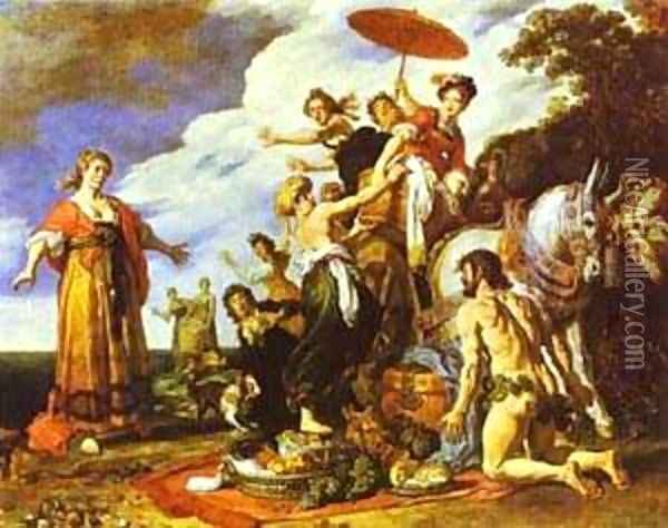 Odysseus And Nausicaa 1619 Oil Painting - Peter Paul Rubens