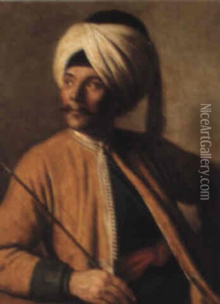 A Turkish Pipesmoker Oil Painting - Henri Regnault