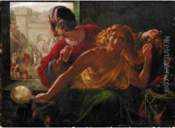 Christ Entering Jerusalem Oil Painting - Alexander Rowan