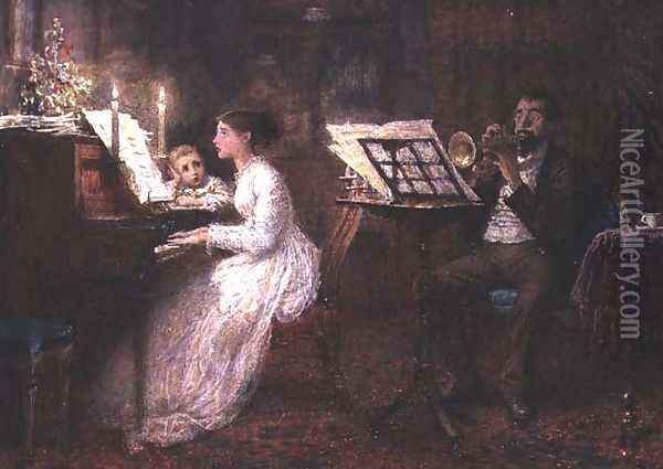 The Music Lesson Oil Painting - Frederick Walker