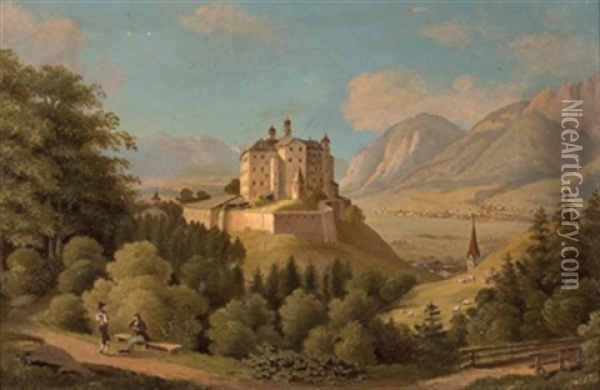 Schloss Ambras Bei Innsbruck Oil Painting - Adam Vogt
