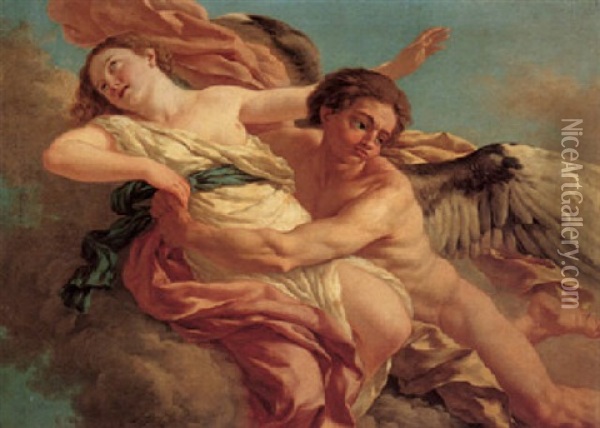 The Abduction Of Oreithyia By Boreas Oil Painting - Jean Jacques Lagrenee the Younger