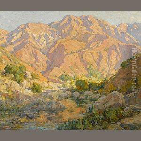 The Barren Peak, Sespe Canyon, California Oil Painting - Benjamin Chambers Brown