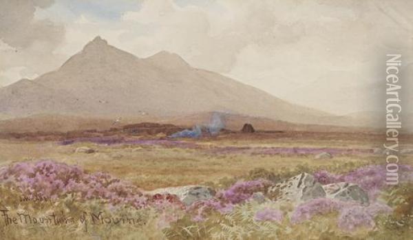 Mountains Of Mourne Oil Painting - Joseph Carey Carey
