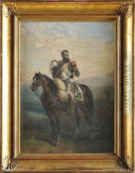 Sapeur Du 20eme Regiment De Dragons Oil Painting - Joseph-Louis Hippolyte Bellange