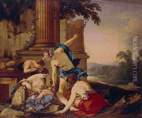 Infancy of Achilles Oil Painting - Laurent De La Hire