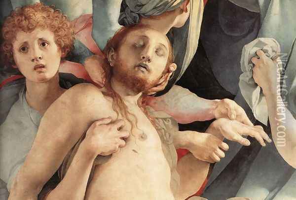 Deposition (detail-4) c. 1528 Oil Painting - (Jacopo Carucci) Pontormo