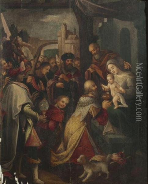L'adoration Des Mages Oil Painting - Ambrosius Francken I
