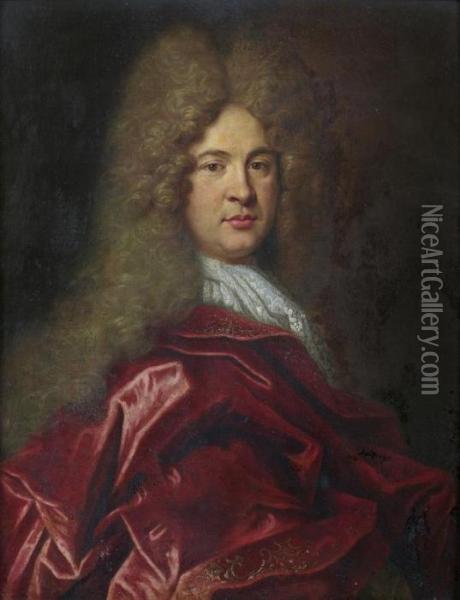 Portrait Presume De Jean Le Camus Oil Painting - Nicolas de Largillierre