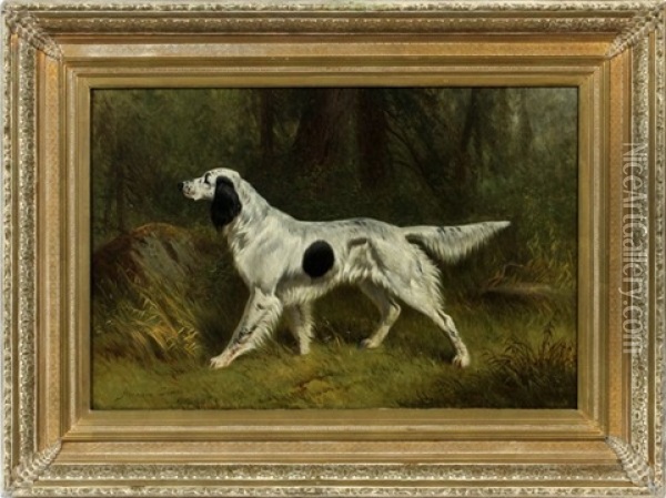 Hunting Dog Oil Painting - Hermann Gustave Simon
