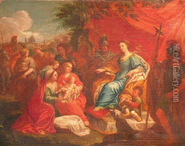 The Infant Moses Presented To Pharaoh's Daughter Oil Painting - Gerard de Lairesse