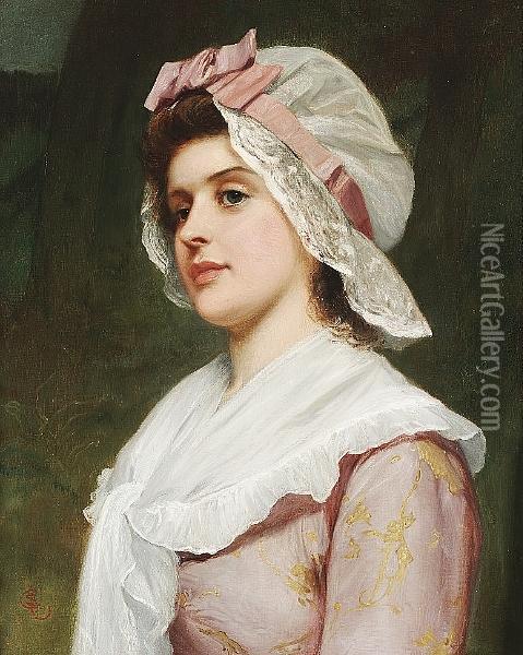 A Country Girl Oil Painting - Charles Sillem Lidderdale