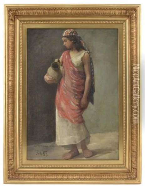 Nordafrikansk Kvinna Oil Painting - Emilie (Caroline E.) Mundt