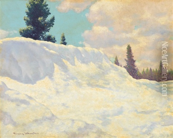 Snow In The North (ont.) Oil Painting - Francis Hans Johnston