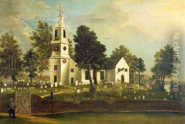 St. John's Church 1836 Oil Painting - J.C. Bridgewood