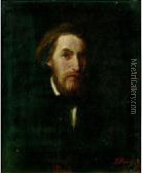 Portrait Presume D'alfred Bruyas Oil Painting - Francois Bonvin