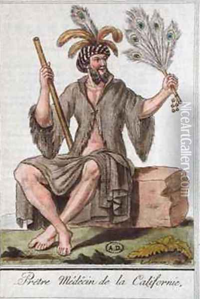 Priest Doctor from California from Encyclopedie des Voyages Oil Painting - Jacques Grasset de Saint-Sauveur