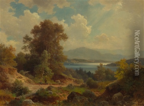 Landscape Oil Painting - Ludwig Sckell