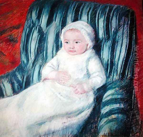 Child on a Sofa, Miss Lucie Berard Oil Painting - Mary Cassatt