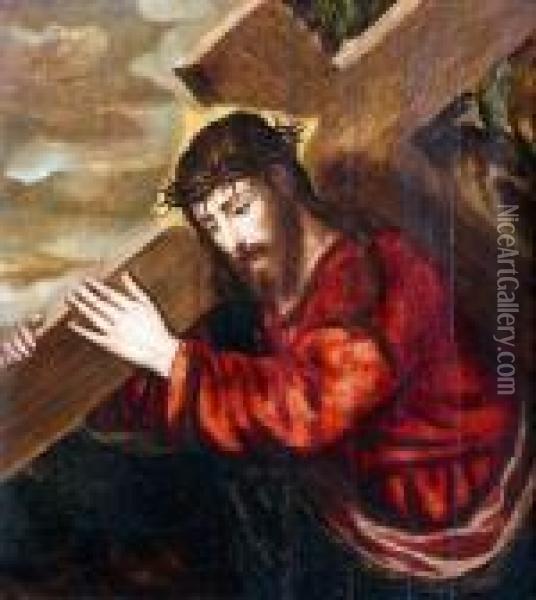 Kreuztragung Christi Oil Painting - Jacopo Bassano (Jacopo da Ponte)