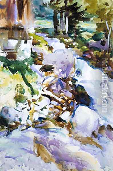 Rushing Brook Oil Painting - John Singer Sargent