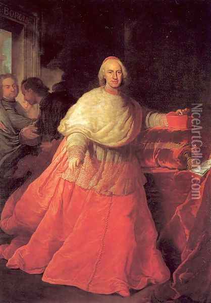 Portrait of Cardinal Carlos de Borja 1721 Oil Painting - Andrea Procaccini