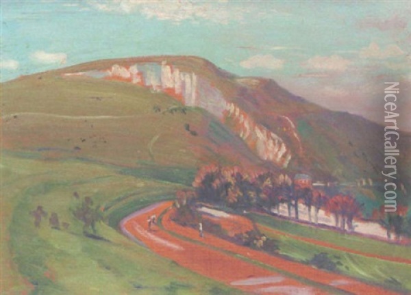 The Dover Road Oil Painting - Christopher Richard Wynne Nevinson