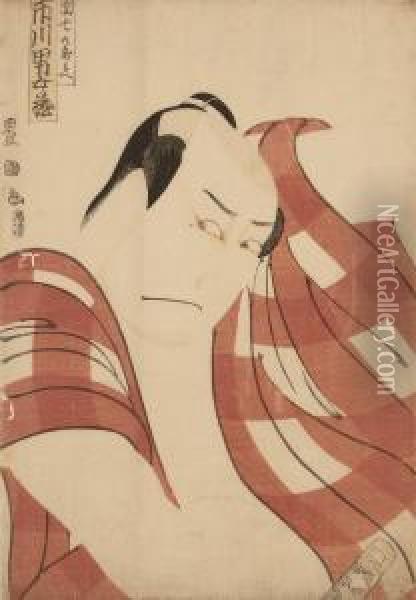 The Actor Ichikawa Omezo I In The Role Of Danshichi Kurobei Oil Painting - Toyokuni