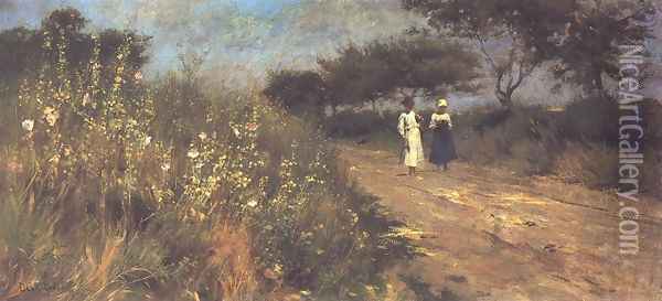 Vadmalyvak utja, 1880 Oil Painting - Lajos Deak-Ebner