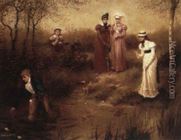 The Age Of Gallantry Oil Painting - George Henry Boughton