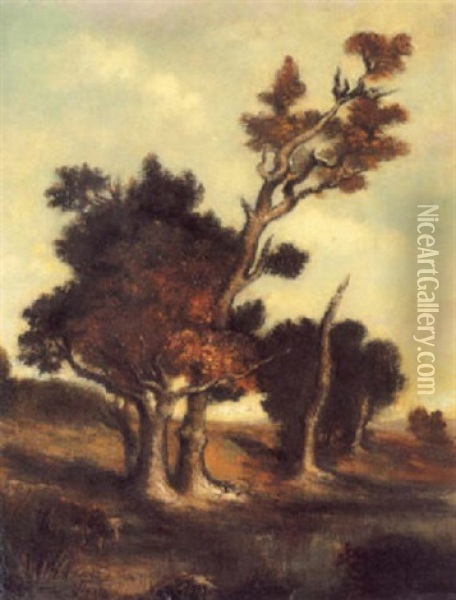 Baum Am Fluss Oil Painting - Leon Victor Dupre
