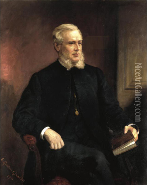 Portrait Of A Gentleman Oil Painting - Ernest Gustave Girardot