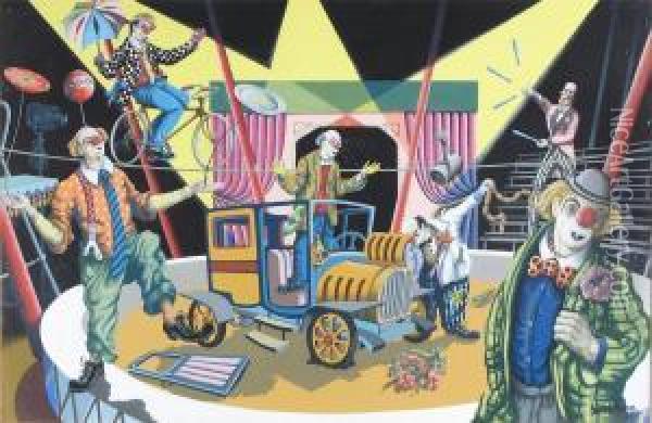 The Circus Oil Painting - David Davies