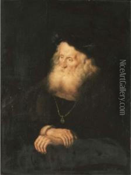 A Philosopher, Seated, Half-length Oil Painting - Salomon Koninck