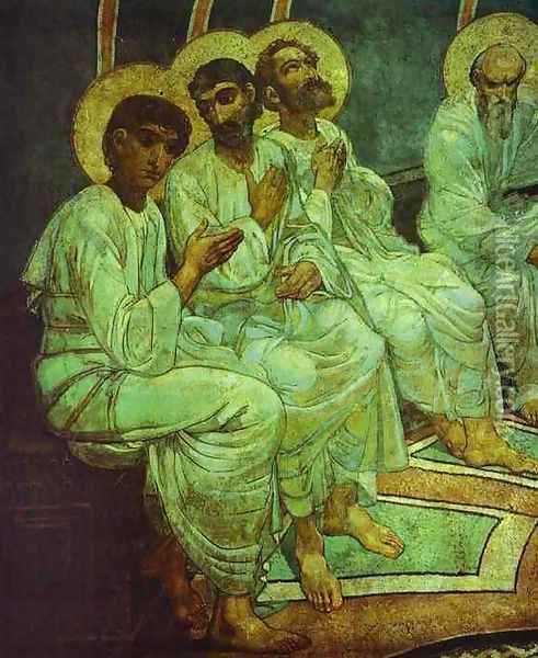 Pentecost, (detail-1) 1884 Oil Painting - Mikhail Aleksandrovich Vrubel