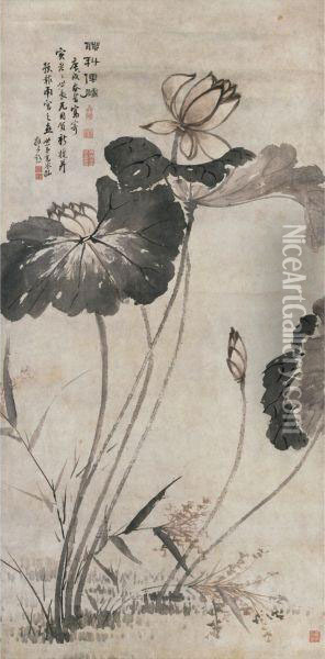 Lotus Oil Painting - Gao Fenghan
