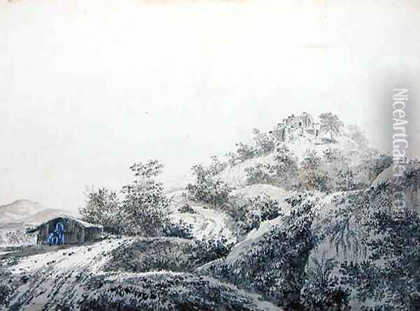The Pass of Sicri Gully Sakrigali from Bengal Entering in the Province of Bahar Oil Painting - William Hodges