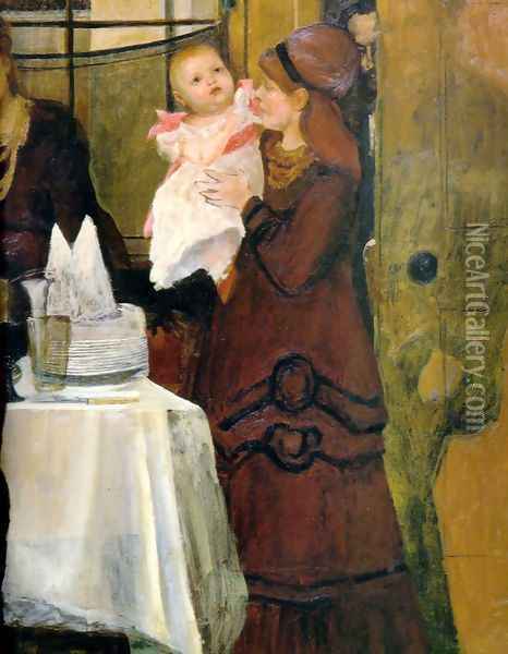 The Epps Family Screen Oil Painting - Sir Lawrence Alma-Tadema